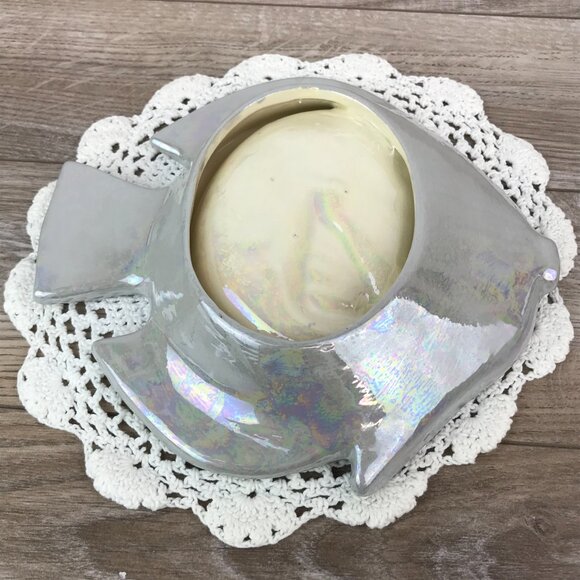 Vintage Iridescent Fish Soap Dish or Vanity Tray in Gray, 80s Bathroom - Picture 10 of 12